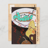 Mabuchi Früchte klassisch japanisch noch Leben Vin Postkarte (Vorne/Hinten)