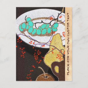 Mabuchi Früchte klassisch japanisch noch Leben Vin Postkarte