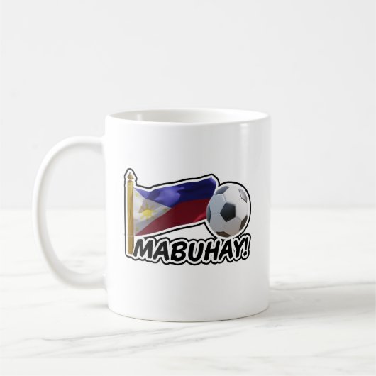 Mabuhay! Philippines Soccer Cheer Kaffeetasse (Links)
