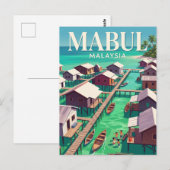 Mabul Insel Malaysia Postkarte (Vorne/Hinten)
