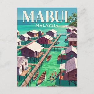 Mabul Insel Malaysia Postkarte