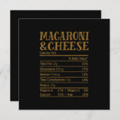 Mac and Cheese Nutrition Facts 2020 Thanksgiving Einladung (Vorne/Hinten)