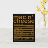 Mac And Cheese Nutrition Facts Funny Thanksgiving Karte (Gelbe Blume)