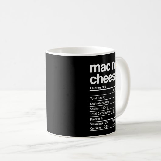 Mac And Cheese Nutrition Funny Thanksgiving Mac N' Kaffeetasse (VorderseiteRechts)
