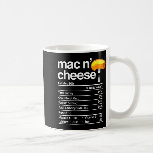 Mac And Cheese Nutrition Funny Thanksgiving Mac N' Kaffeetasse (Rechts)
