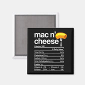 Mac And Cheese Nutrition Funny Thanksgiving Mac N' Magnet (Vorderseite/Rückseite)