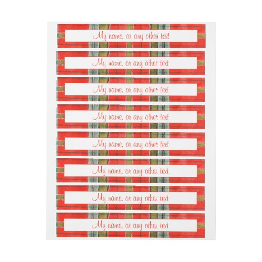 MAC BAIN TARTAN 1"x7.25" Really Wide Labels (Bogen)