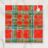 MAC BAIN TARTAN 2" Quadratgarnmarken Geschenkanhänger (Rückseite)