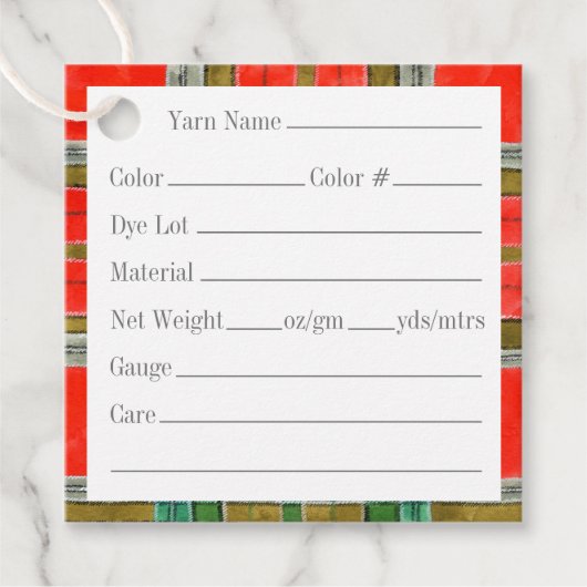 MAC BAIN TARTAN 2" Quadratgarnmarken Geschenkanhänger (Vorderseite)