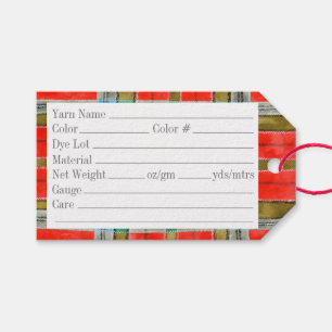 MAC BAIN TARTAN 3.5"x2" Garnmarken Geschenkanhänger