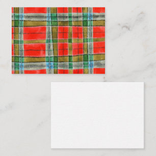 MAC BAIN TARTAN 3.5x2.5 Flachkarte / Horizontal Mitteilungskarte
