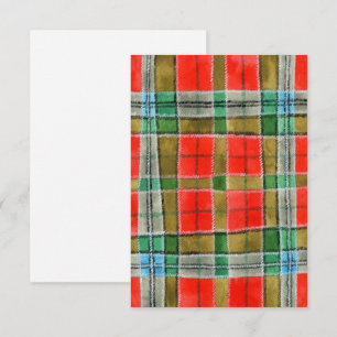 MAC BAIN TARTAN 3.5x5 Flachkarte / Vertikal Karte