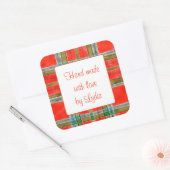 MAC BAIN TARTAN 3" Quadrat Aufkleber "Handgefertig (Umschlag)