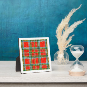 MAC BAIN TARTAN 5,25" Square Plaque + Easel Fotoplatte