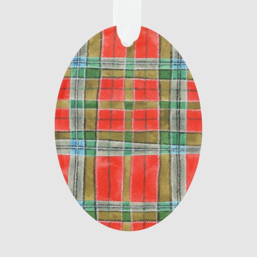 MAC BAIN TARTAN Akrylovale Ornamente (Vorderseite)