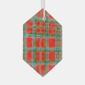 MAC BAIN TARTAN Glas Hexagon Ornament (Vorderseite Rechts)
