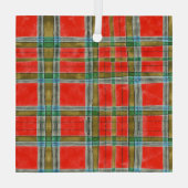 MAC BAIN TARTAN Glas Square Ornament Ornament Aus Glas (Rückseite)