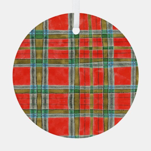 MAC BAIN TARTAN Glaszirkel Ornament (Rückseite)