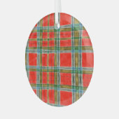 MAC BAIN TARTAN Glaszirkel Ornament Aus Glas (Vorderseite links)