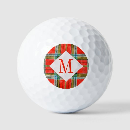 MAC BAIN TARTAN Golf Balls + Initial Golfball (Vorderseite)