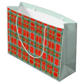 MAC BAIN TARTAN Große Geschenktasche Geschenktüte (Rückseite Schrägansicht)