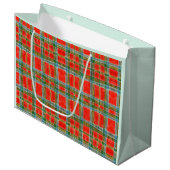 MAC BAIN TARTAN Große Geschenktasche Geschenktüte (Vorderseite Schrägansicht)
