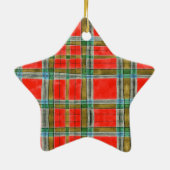 MAC BAIN TARTAN Keramik Star Ornament (Hinten)
