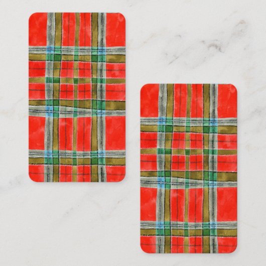 MAC BAIN TARTAN Lesezeichen - 3,5 x 2 Karte (Vorne/Hinten)