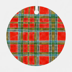 MAC BAIN TARTAN Metall-Kreis-Ornament Ornament Aus Metall