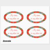 MAC BAIN TARTAN Oval Matte Stickers (Blatt)