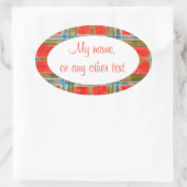 MAC BAIN TARTAN Oval Matte Stickers (Tasche)