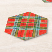 MAC BAIN TARTAN Pointy Hexagon Paper Untersetzer (angewinkelt)