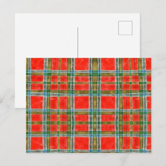 MAC BAIN TARTAN Postkarte (Vorne/Hinten)