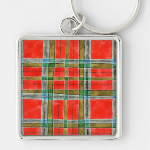 MAC BAIN TARTAN Premium Square Keychain Schlüsselanhänger
