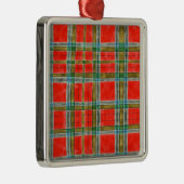 MAC BAIN TARTAN Premium Square Ornament Aus Metall (Rechts)