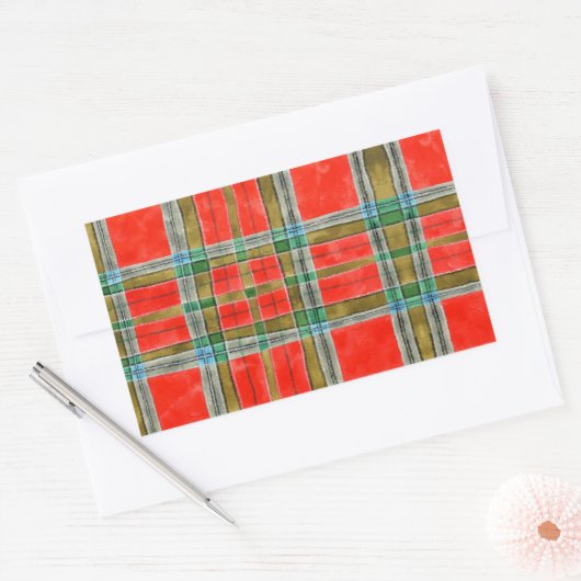 MAC BAIN TARTAN Rectangle Stickers (Umschlag)