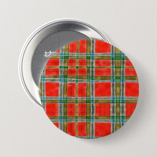 MAC BAIN TARTAN Round-Button-Taste Button (Vorne & Hinten)