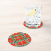MAC BAIN TARTAN Round Paper Untersetzer (Vor Ort)