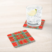 MAC BAIN TARTAN Scalloped Square Paper Untersetzer (Vor Ort)