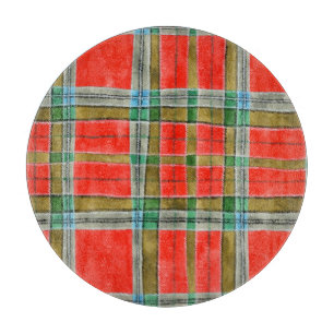 MAC BAIN TARTAN Schneidbrett, rund, 12" Schneidebrett
