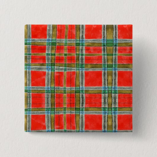 MAC BAIN TARTAN Square Button Button (Vorderseite)