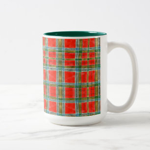MAC BAIN TARTAN Tall Hunter Green Zwei-Tonen-Tasse Zweifarbige Tasse