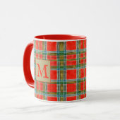 MAC BAIN TARTAN Tasse Roter Combo + Text (Vorderseite Links)