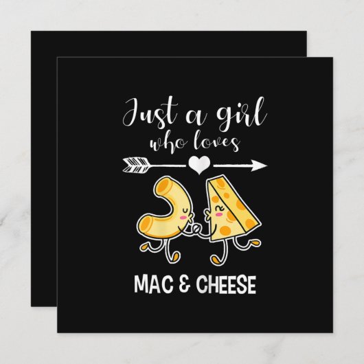Mac & Cheese Shirt Funny Mac und Käse Lover Gesche Einladung (Vorne/Hinten)
