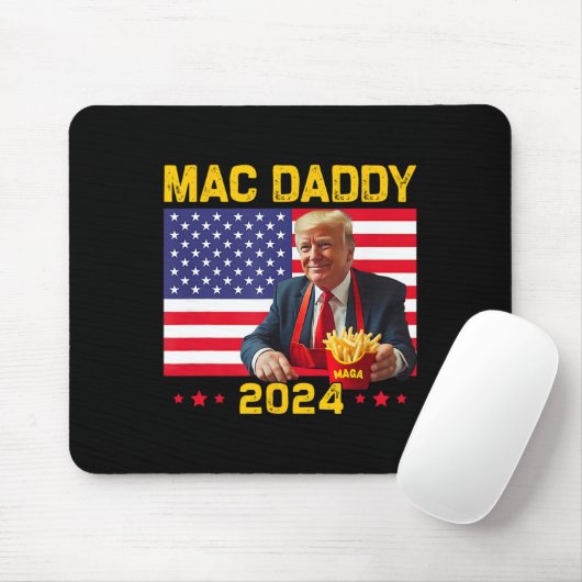 Mac Daddy Funny Trump Making Fries Mega Donald Tru Mousepad (Mit Mouse)