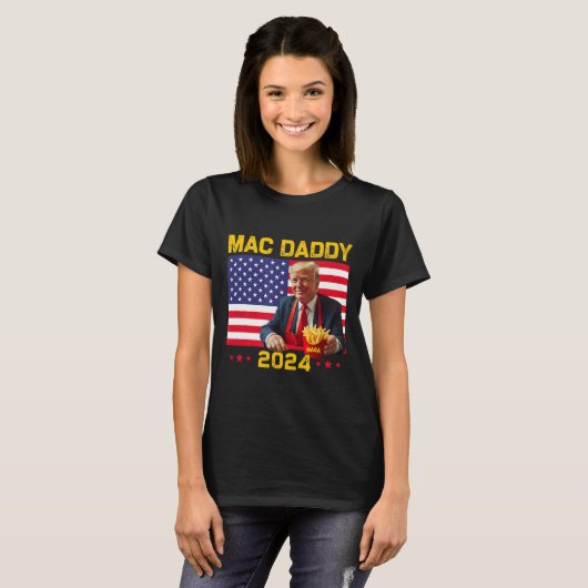 Mac Daddy Funny Trump Making Fries Mega Donald Tru T-Shirt (Vorne ganz)