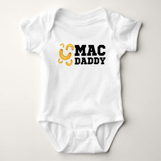 Mac Daddy Macaroni Baby Strampler (Vorderseite)