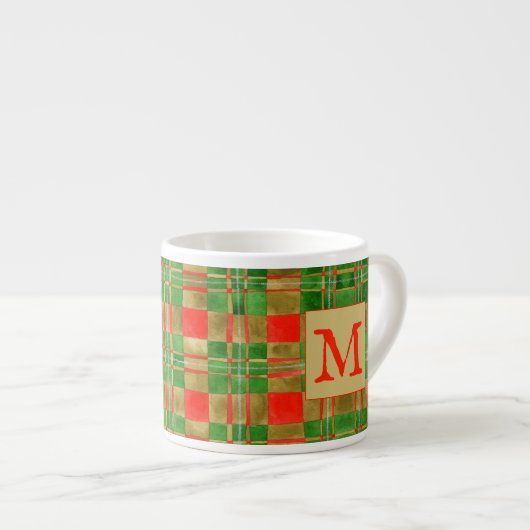 MAC GREGOR TARTAN Espresso Cup + Initial Espressotasse (Vorderseite Rechts)