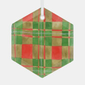 MAC GREGOR TARTAN Glas Hexagon Ornament (Vorderseite)