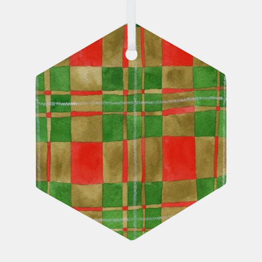 MAC GREGOR TARTAN Glas Hexagon Ornament (Rückseite)